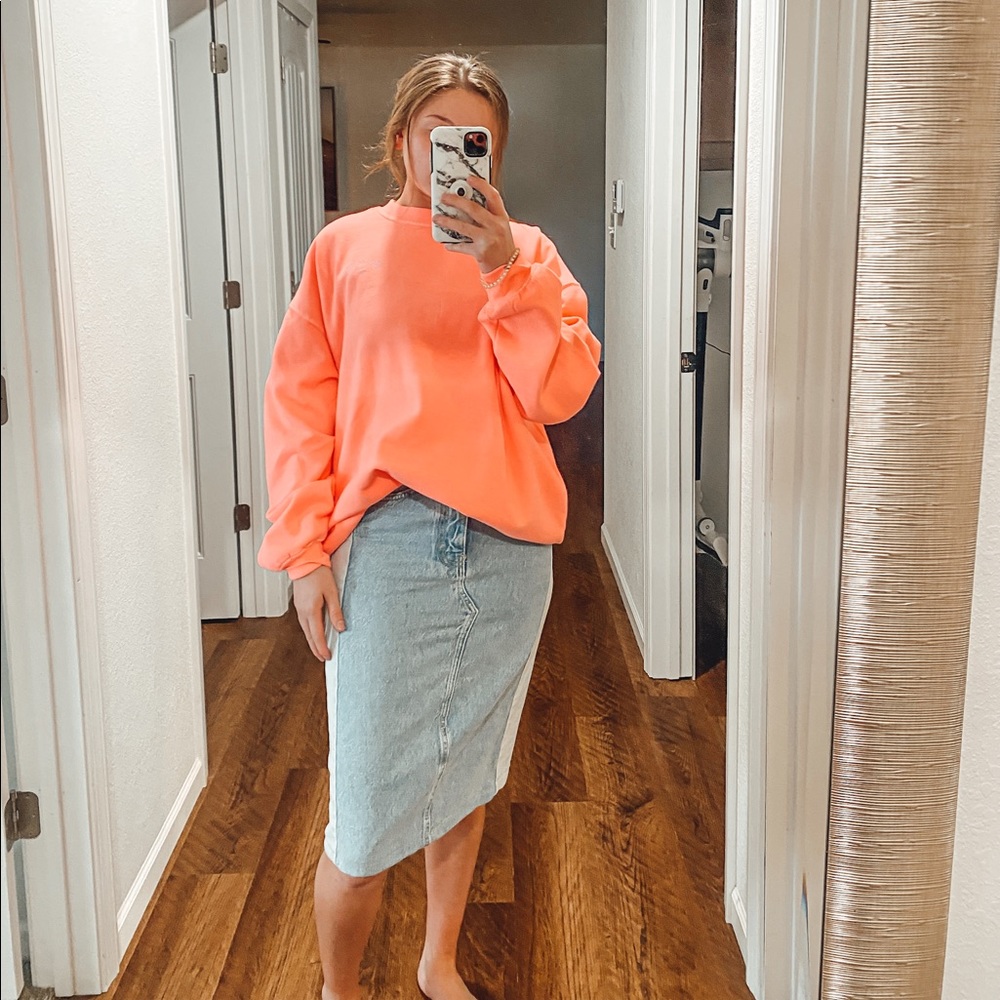 Midi Jean skirt